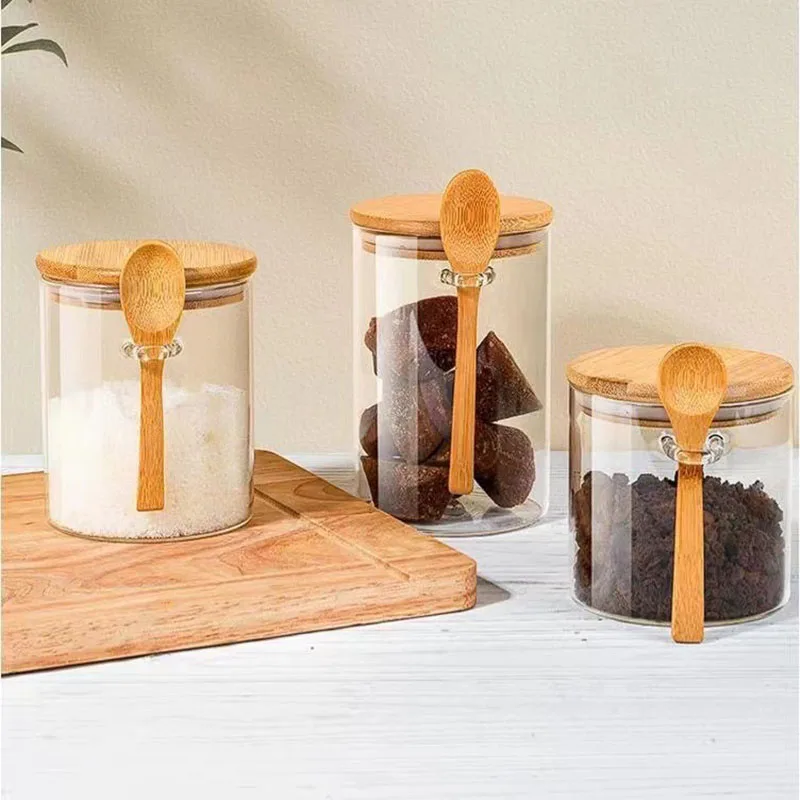 HEFTMAN Barattoli per avena durante la notte, confezione da 4 barattoli per avena da 350 ml