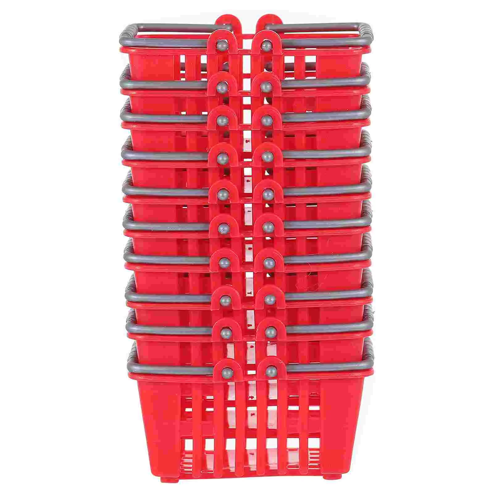 10 Pcs Decorate Mini Shopping Basket Child Groceries Toys Baskets Home Plastic Miniatures House Accessory