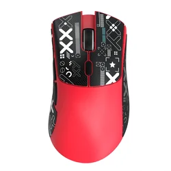 Enhanced Wireless Bluetooth Gaming Mouse - 18K DPI, Tri-Mode Connectivity, Ultra-Light 59g (R1 red)