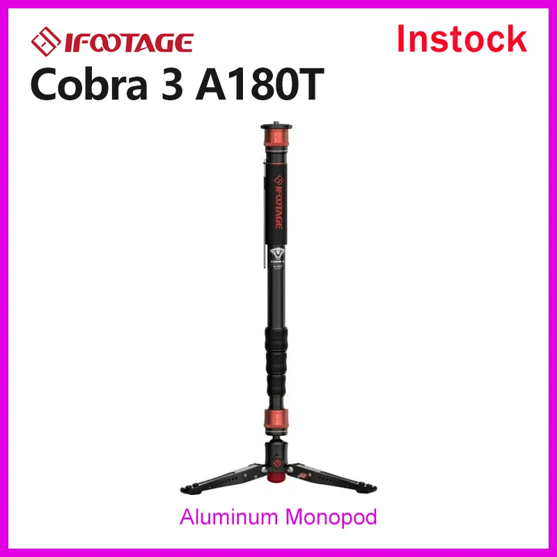 IFootage Cobra 3 Pedal Base Tripod - Aluminum Mini Tabletop Tripod With 17.6 Lbs Payload