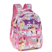Sanrio Kuromi Hello Kitty Kawaii Backpack Boy Girls School Laptop Bag Shoulders Casual Travel Hiking Camping Lightweight Daypack 6