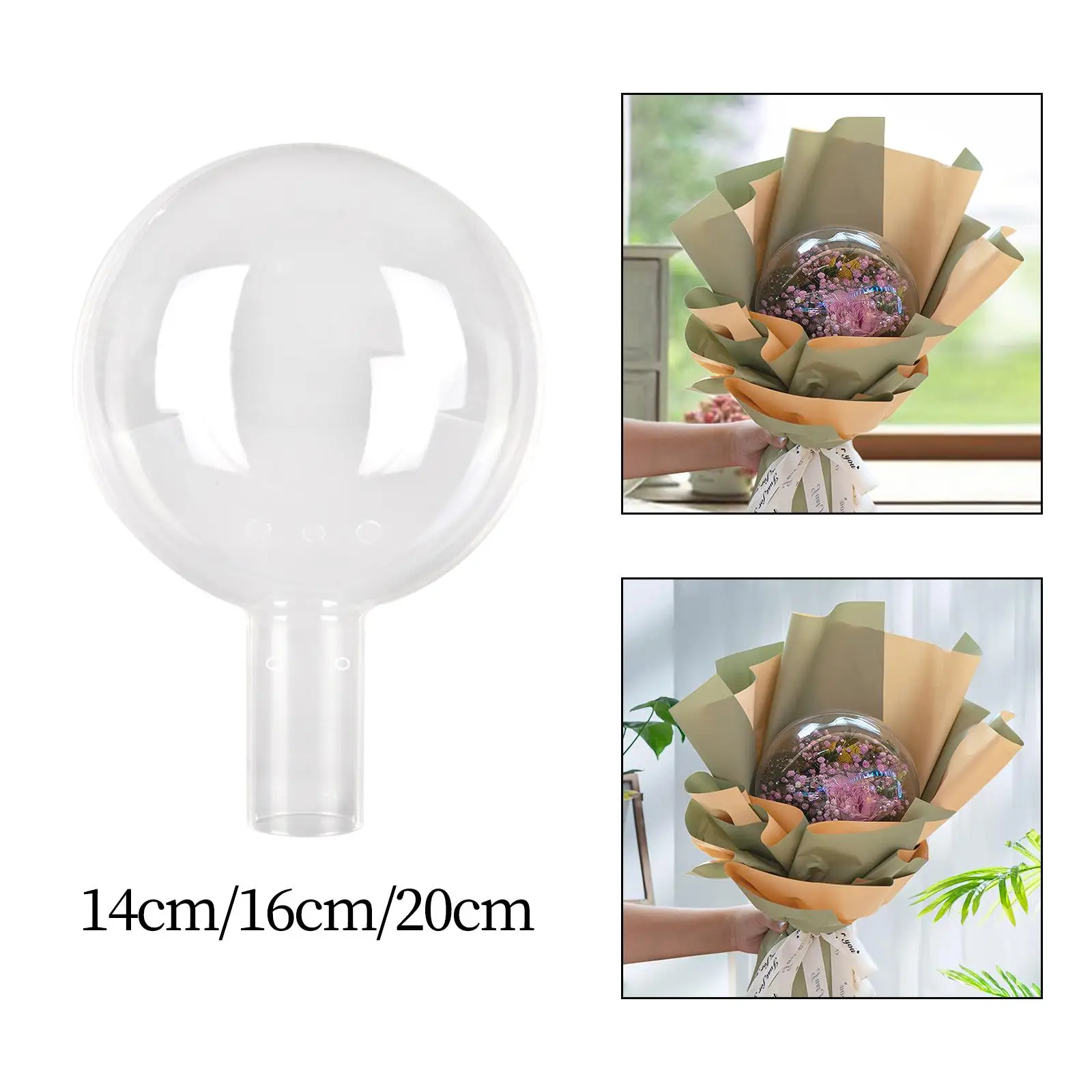 Bouquet Bobo Ball Bouquet Supplies Clear Flower Bouquet Stuffing Ball for Gift Packaging Wedding Decoration Flower Wrapping