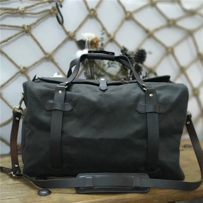 

Сумка на плечо в европейском стиле, брызгозащищенный холщовый дорожный рюкзак из воловьей кожи, среднего размера, мужская повседневная Уличная сумка для переноски и кемпинга