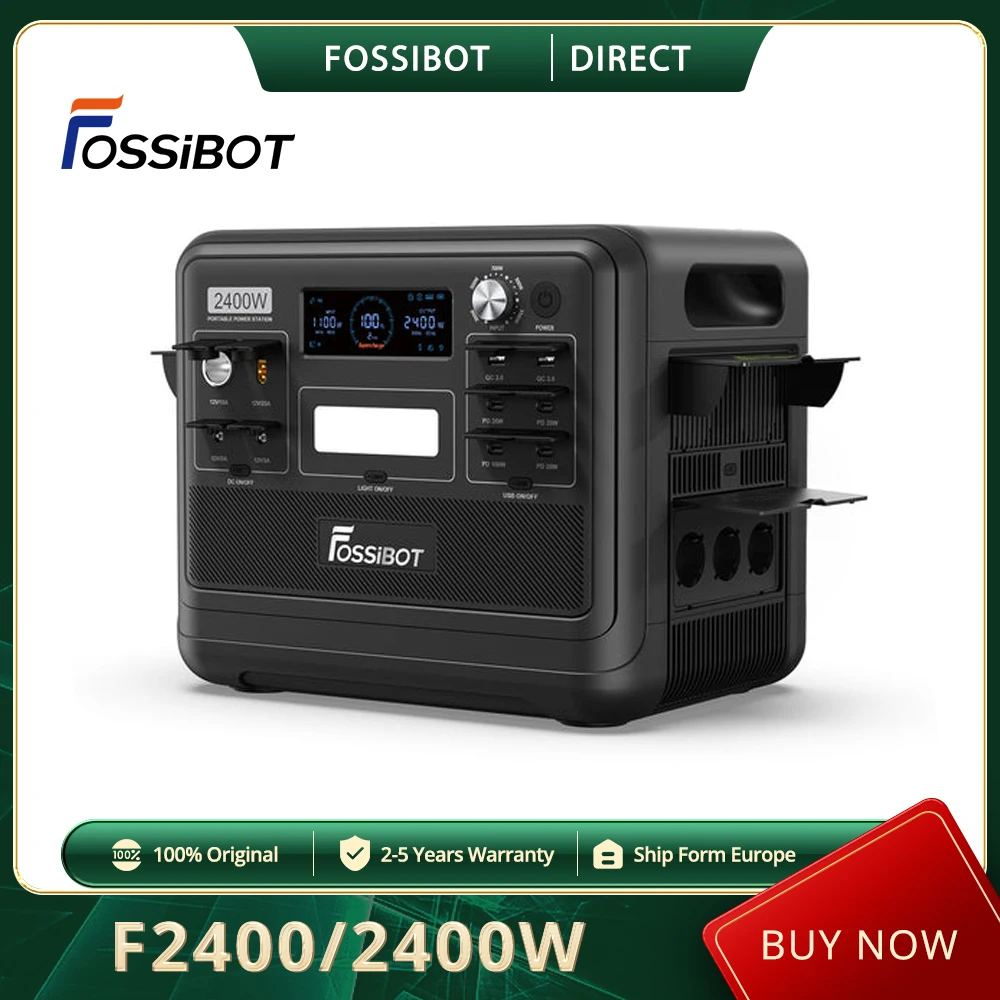 FOSSiBOT-Centrale électrique portable F2400, batterie VEFEPO4, générateur  solaire, 16 ports de sortie, 2048Wh, 2400W, travail extérieur et intérieur  - AliExpress