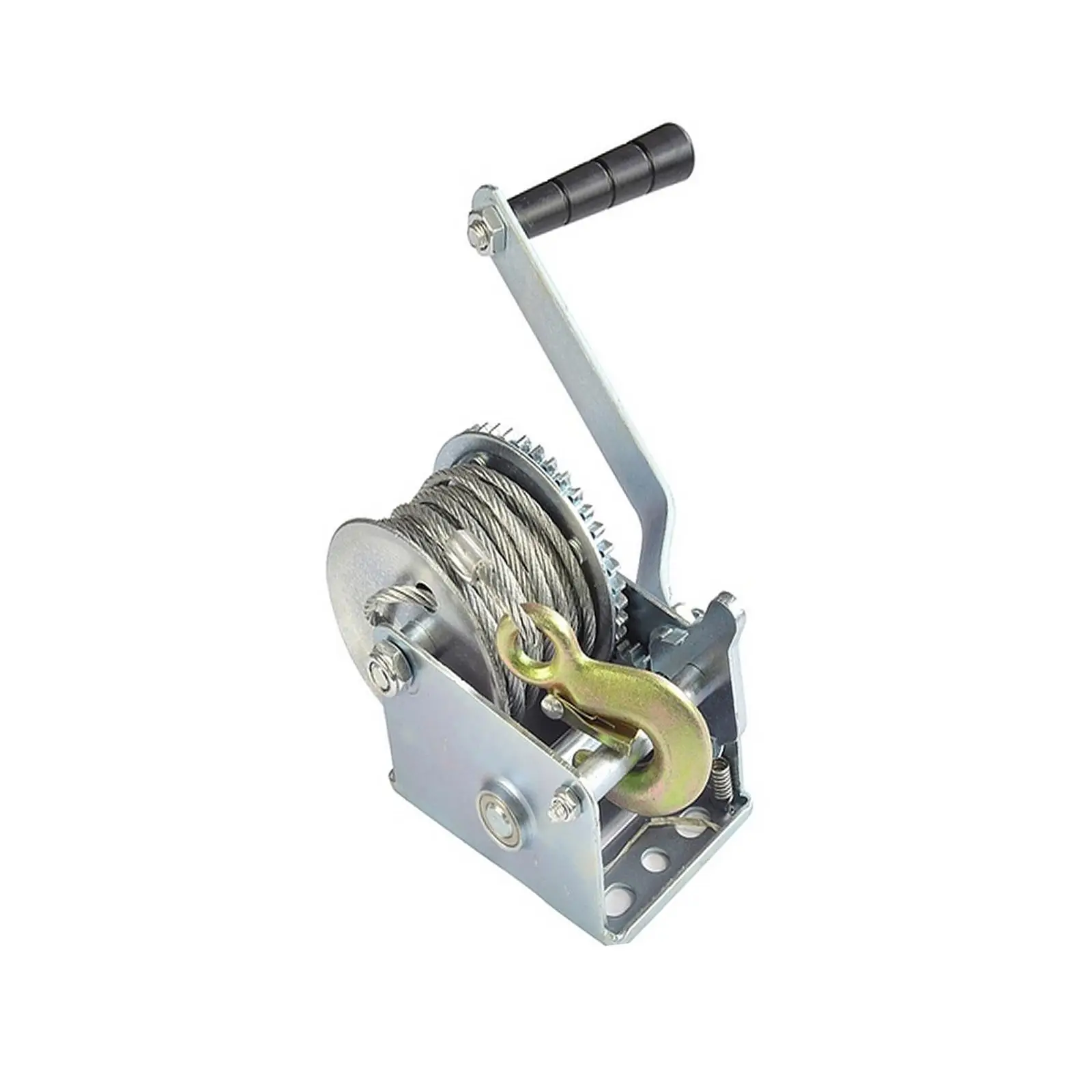 

Manual Hand Winch 800lbs Durable Manual Spare Parts Attachments with hooks easy to Use Replacement Cable Trailer Winch for Car