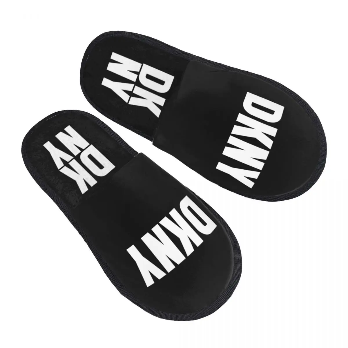 

Модные зимние плюшевые тапочки DKNYs, мягкие сланцы из пены с эффектом памяти для спальни, Нескользящие