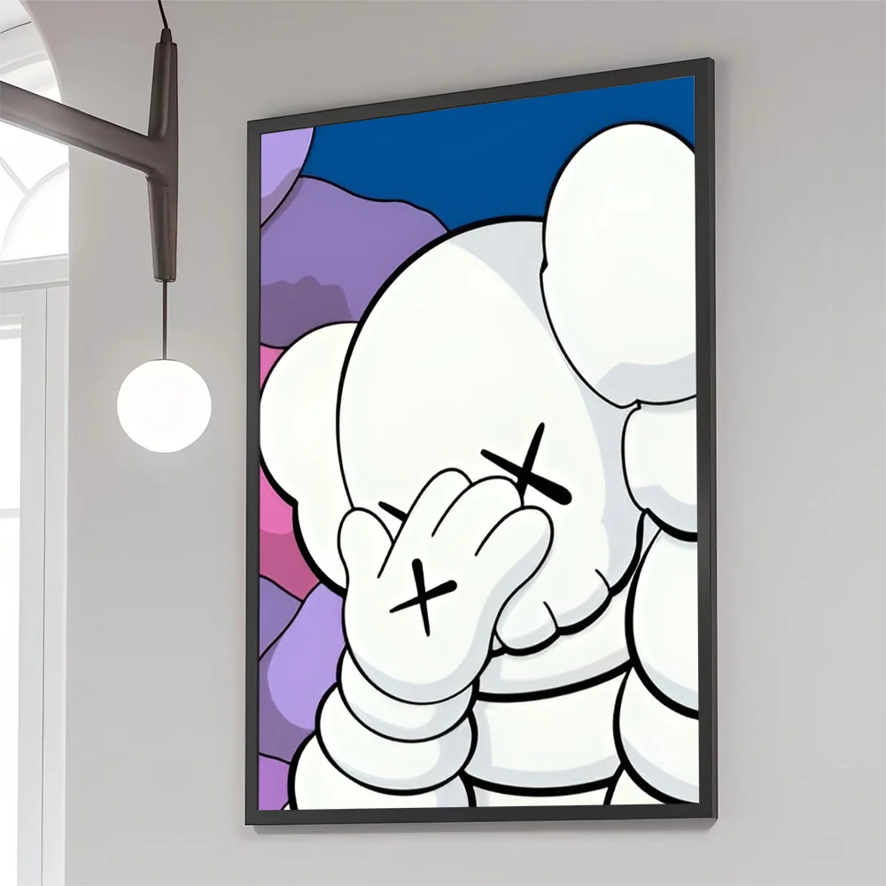 1 póster de estatua de K-kaws-art, póster adhesivo de película, pegatina de papel Kraft retro, bricolaje, para habitación, bar, cafetería, arte estético, pintura de pared