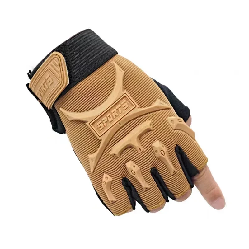 1Pair Kids Fingerless Gloves Camo Anti-Skid Mittens Half Finger Boys Girls Children Outdoor Sport Cycling
