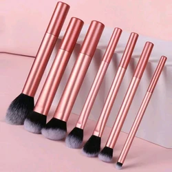 Professional 10 - Piece Super Soft Makeup Brush Set (7pcs orange)