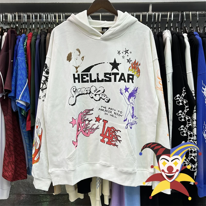 

Graffiti Hellstar Hoodie Men Women High Street Oversize Pullovers Sweatshirts