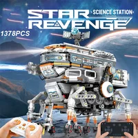 1378PCS Remote Control Eight Arm Walking Robot Model Bricks Aerospace Series Technology Building Blocks Kids Toys Birthday Gifts 1