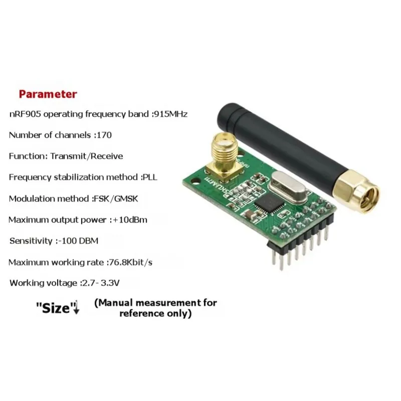 3CGRO-안테나가 있는 저전력 무선 트랜시버 모듈- NRF905/PTR8000+ NF905SE FSK GMSK 송수신기 보드