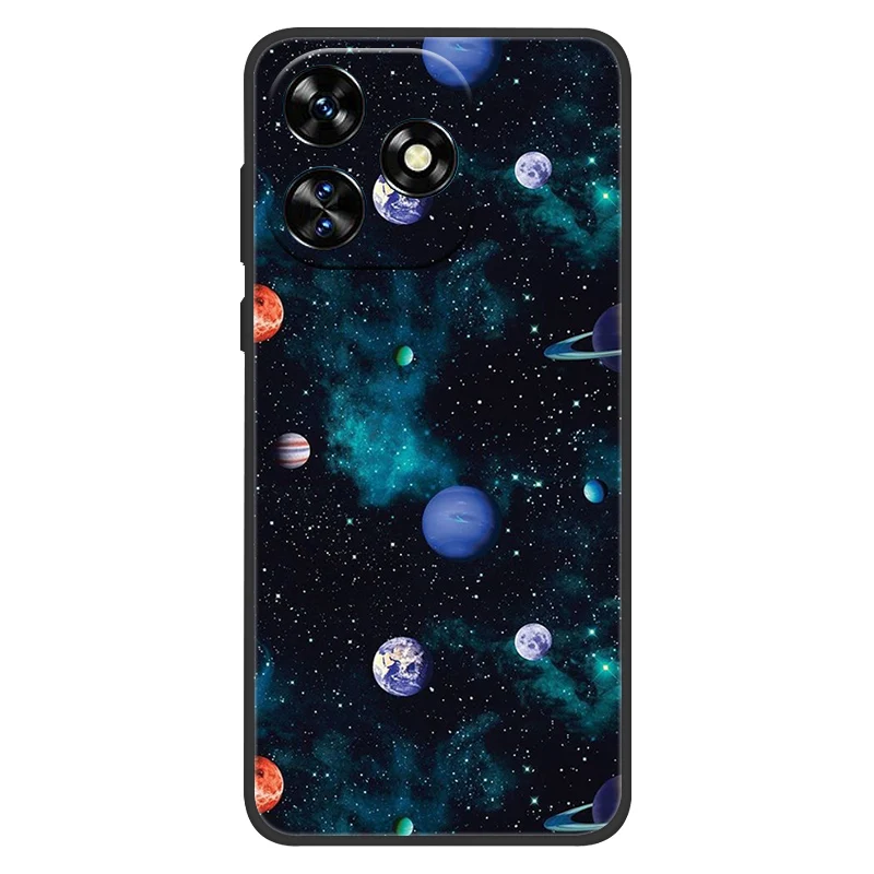 Luxury Silicone Soft Bumper Phone Case - Fashionable Space Design