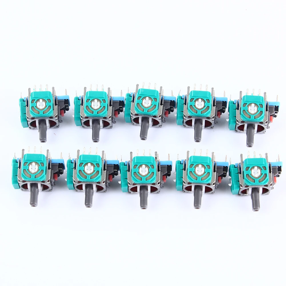 10 Pcs Replacement 3D Analog Joystick Joystick Module ThumbStick Repair Parts Accessories for PlayStation 4 Gamepad Controller