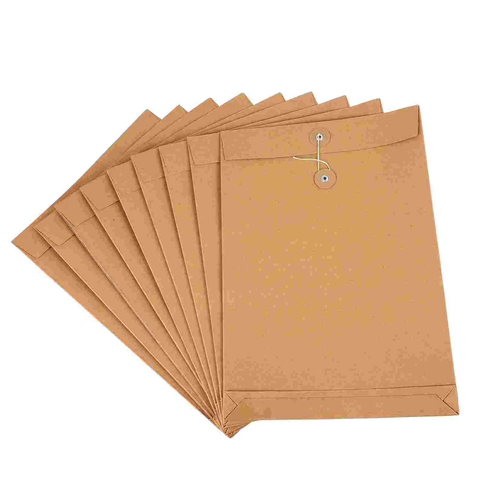 

25 Pcs Kraft Paper Portfolio Information Bag Organizer File Folder Document Carrier