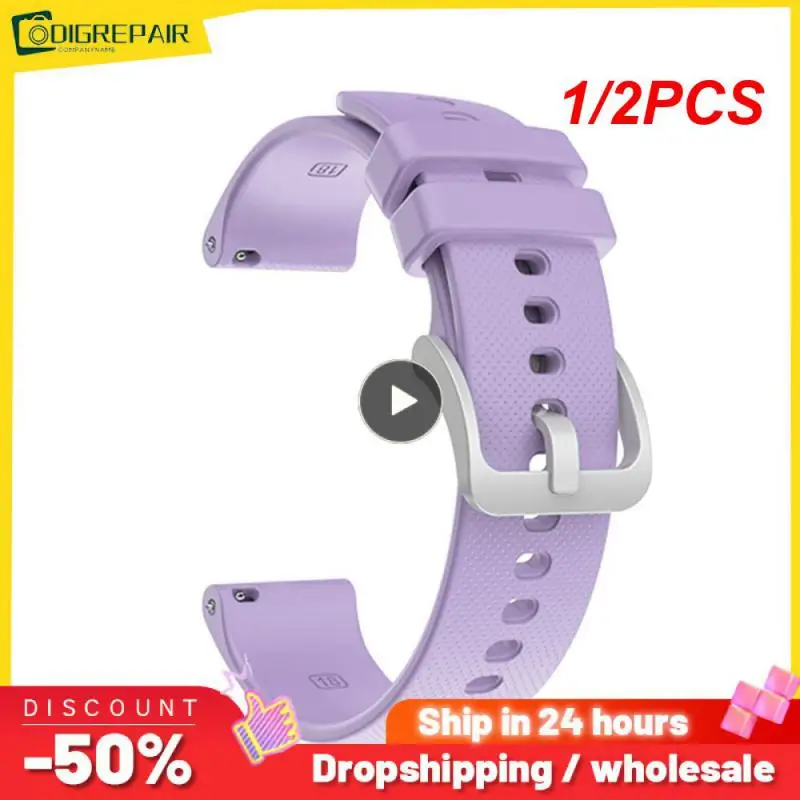 

1/2 шт., силиконовый ремешок для наручных часов, 18 мм