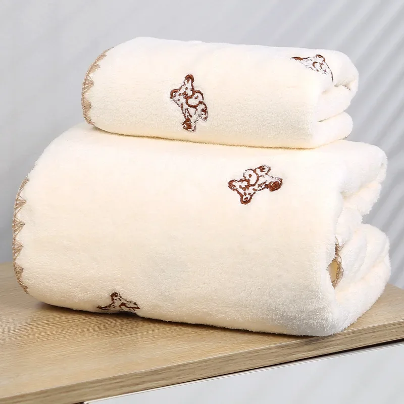 Bath Towel Coral Fleece Cotton Bath Towels Natural Ultra Absorbent Eco-Friendly Beach towel Bathroom Sets For home bath towels cotton towel