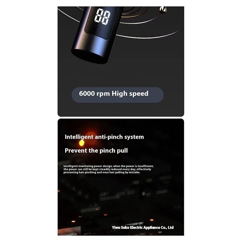 【재고 없음】전문가용 전기 미니 코털 트리머 휴대용 USB 충전식 고품질