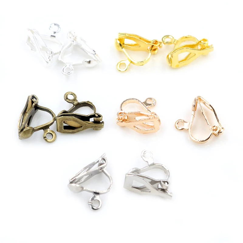 12x5mm 50pcs 고품질 6 색 도금 귀 클립 DIY 수제 귀걸이 결과 보석 발견 부품 도매