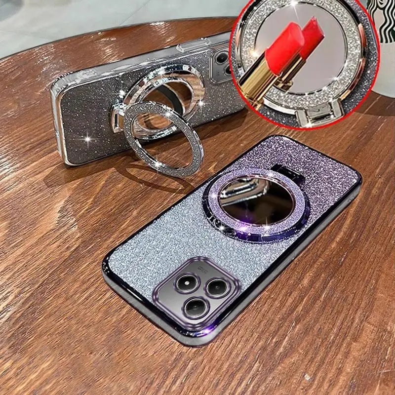 Elegant Plating Stand Lanyard Phone Case Cover