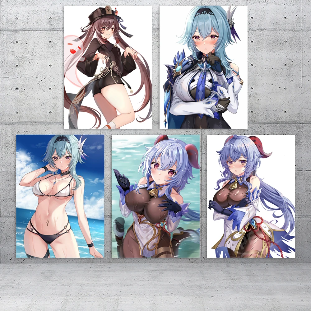 

HD Genshin Impact Canvas Printed Beelzebul Wall Art Yae Miko Poster Painting Lumine Home Decor Game Modular Pictures Living Room