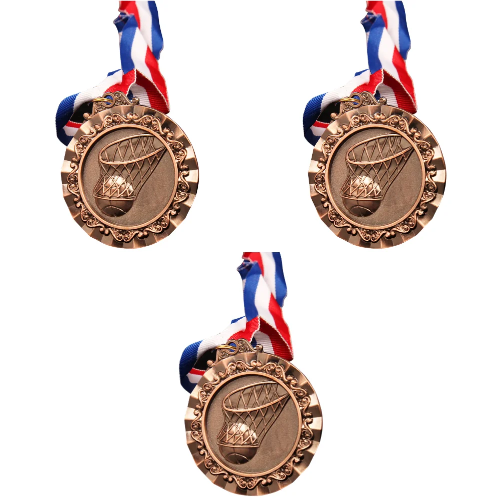 Medaglie Da Basket 6,5 Cm Oro/Argento/Bronzo Con Nastro Tricolore: Perfette Per Tornei E Competizioni Sportive