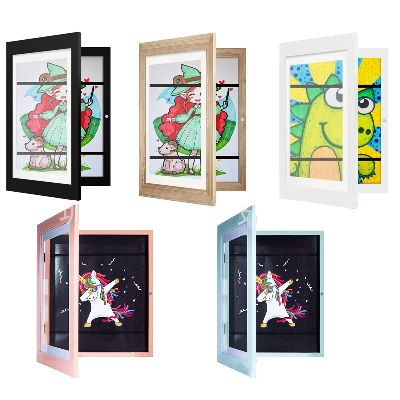 KidsArtFramesFrontOpeningChangeableArtFramePictureKidsArtwork