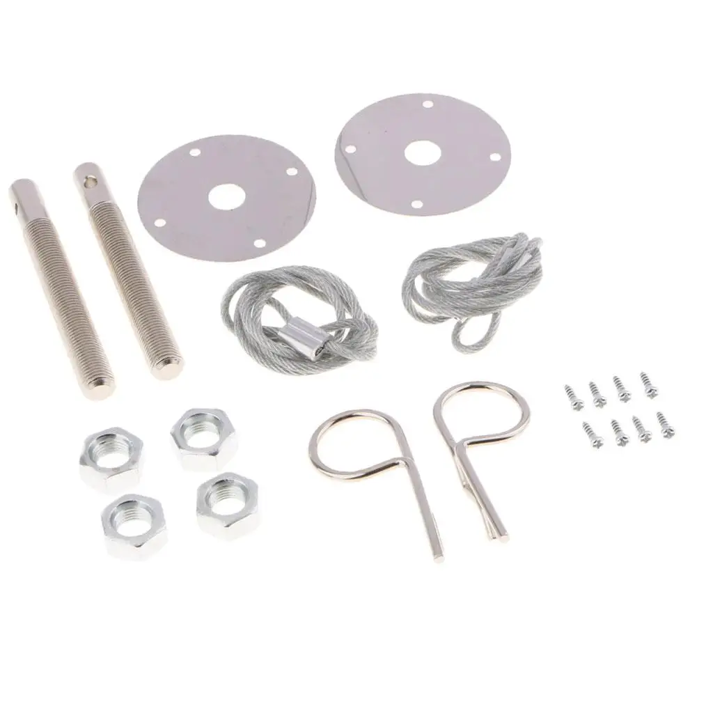 Hood pins lock 2PCs universal aluminum alloy car vehicle racing hood pin lock latches lock appearance kit