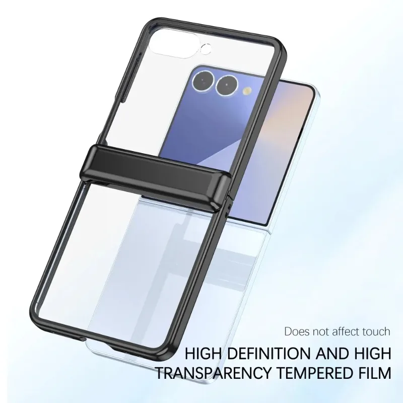 Electroplated Hinge Full Protection Case with Tempered Film Protective Cover