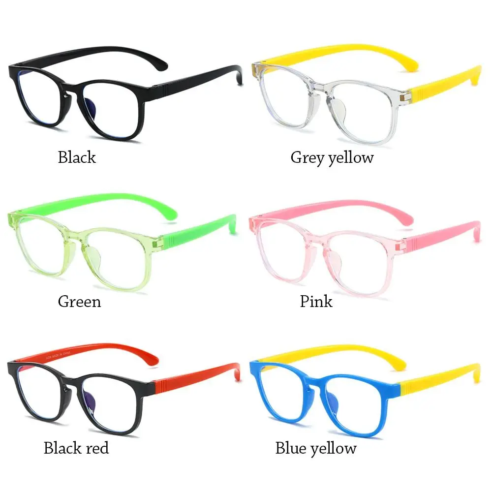 Anti Blue Light Glasses Anti-blue Light Kids Glasses Silicone Computer Comfortable Eyeglasses Online Classes Eye Protection Ultra Light Portable Frame