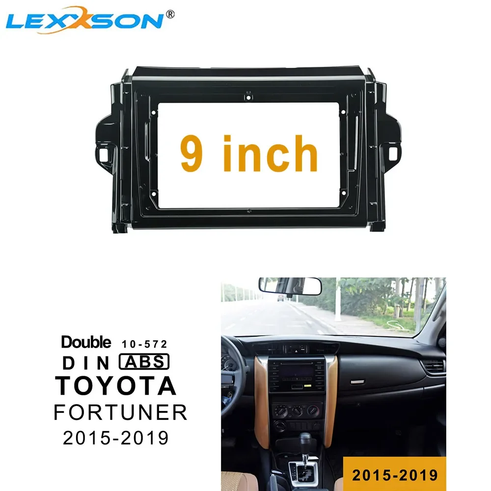 

9-дюймовая Автомобильная радиоустановка Fascia Для TOYOTA FORTUNER 2015-2018, двойная Din Автомобильная рамка Dvd, панель, крепление для приборной панели, монтажный аксессуар, автомобильные инструменты