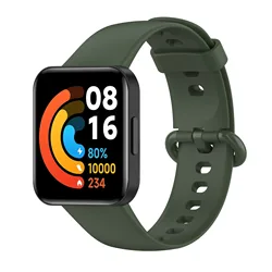 Silicone Strap for Smartwatch Wristband - Official Xiaomi Poco Compatible Accessory (Dark green)