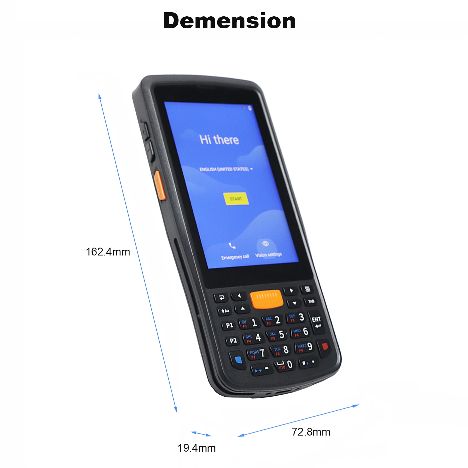 

Android 11 OS коллектор данных инвентаризации с 1D лазерным 2D QR PDF417 сканер считыватель штрих-кодов NFC 4G PDA POS-машина 4 дюйма