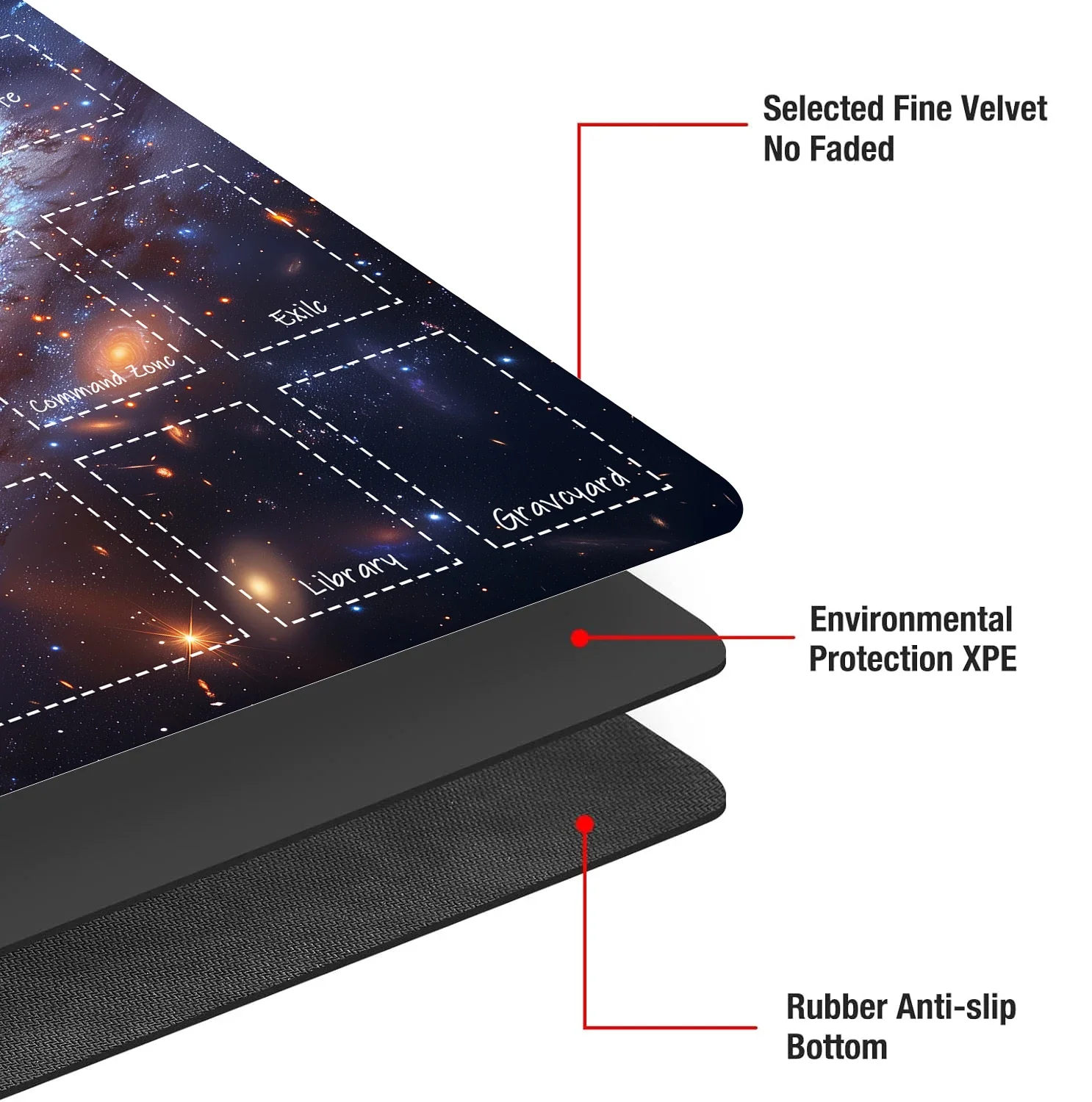 Galactic Battle Gaming Desk Pad - 24x14 Inch Playmat and Mousepad