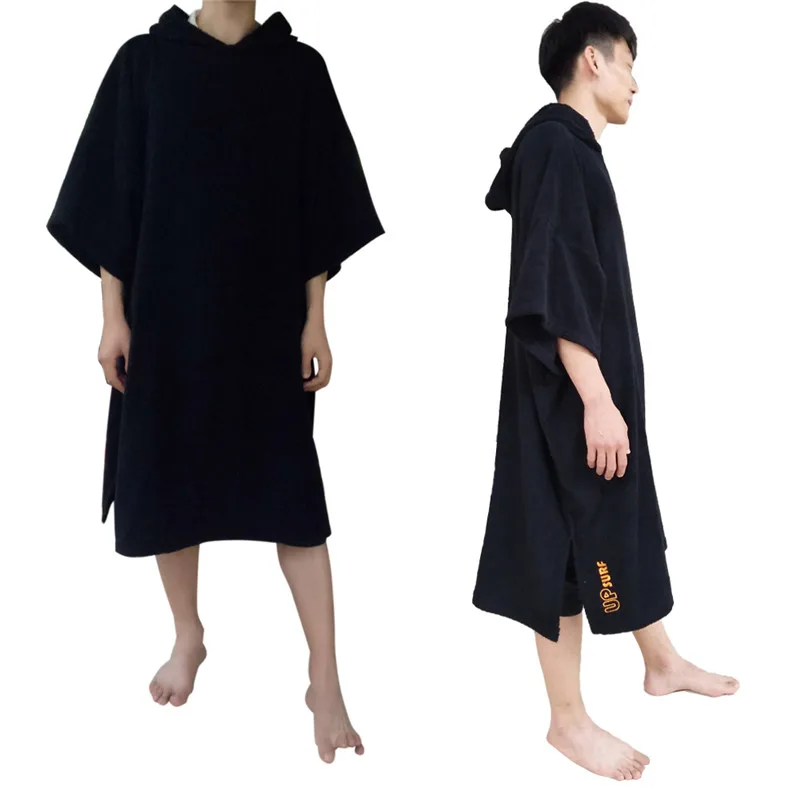 Surfing Poncho Long Hodies Poncho Towel Surf Accessories Water Sports poncho masculino Black Poncho with Hood Beach Towel