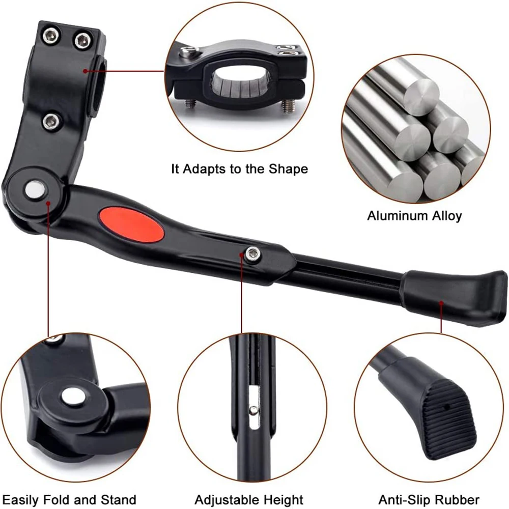 Bike Stand Adjustable MTB Road Bicycle Kickstand Parking Rack Mountain Bike Support Side Kick Stand Foot Brace 5