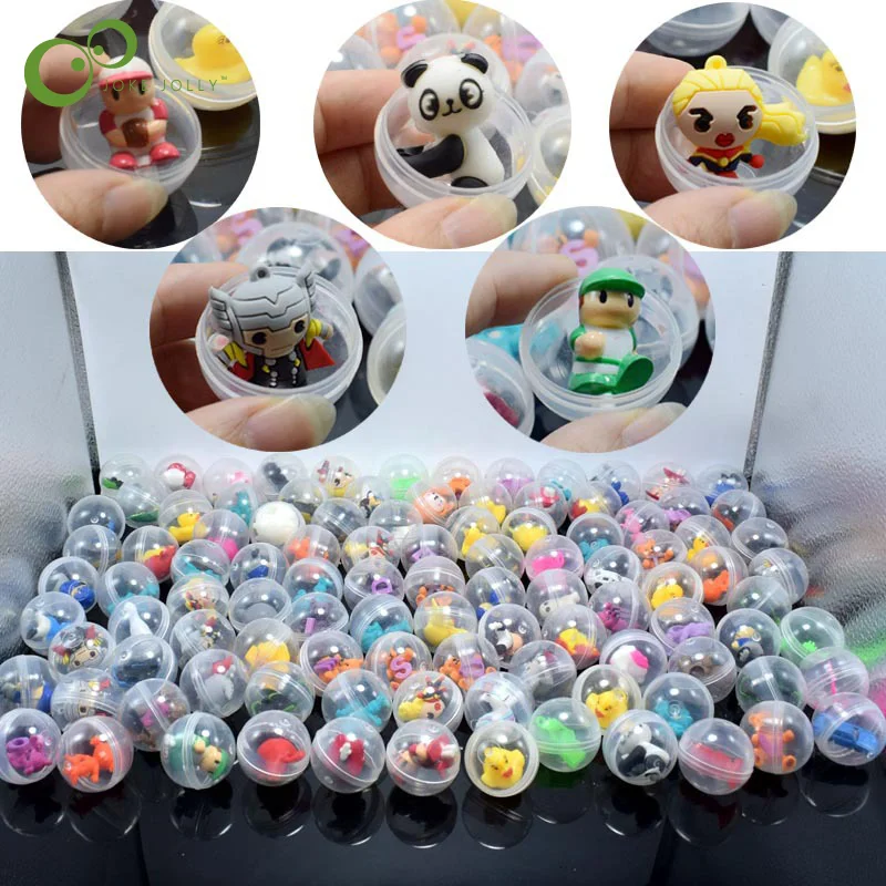 

1/10pcs 32mm Gacha Mixed Doll Toy Transparent Toy Ball Surprise Egg Capsule Egg Ball Model Puppets Toys for Kids Playground DDJ