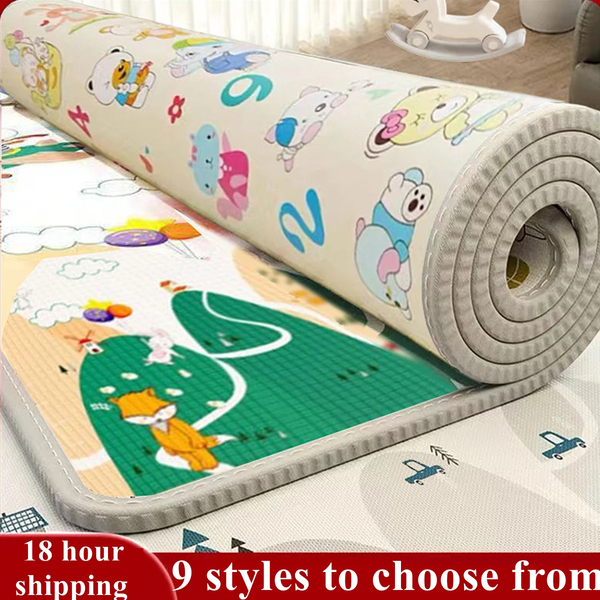 2 Thickness Options Non-toxic EPE Environmentally 1cm Thick Baby Crawling Play Mat for Children's Safety Kid Rug 5 Size Options