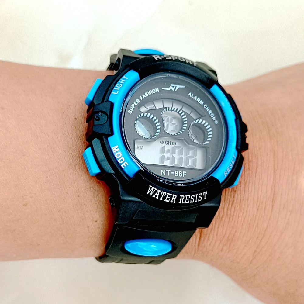 Colourful LED Lights Flashing Glow Up Boys Girls Kids Children's Day Party Gifts Digital Electronic Luminous Mens Watches Clock 4