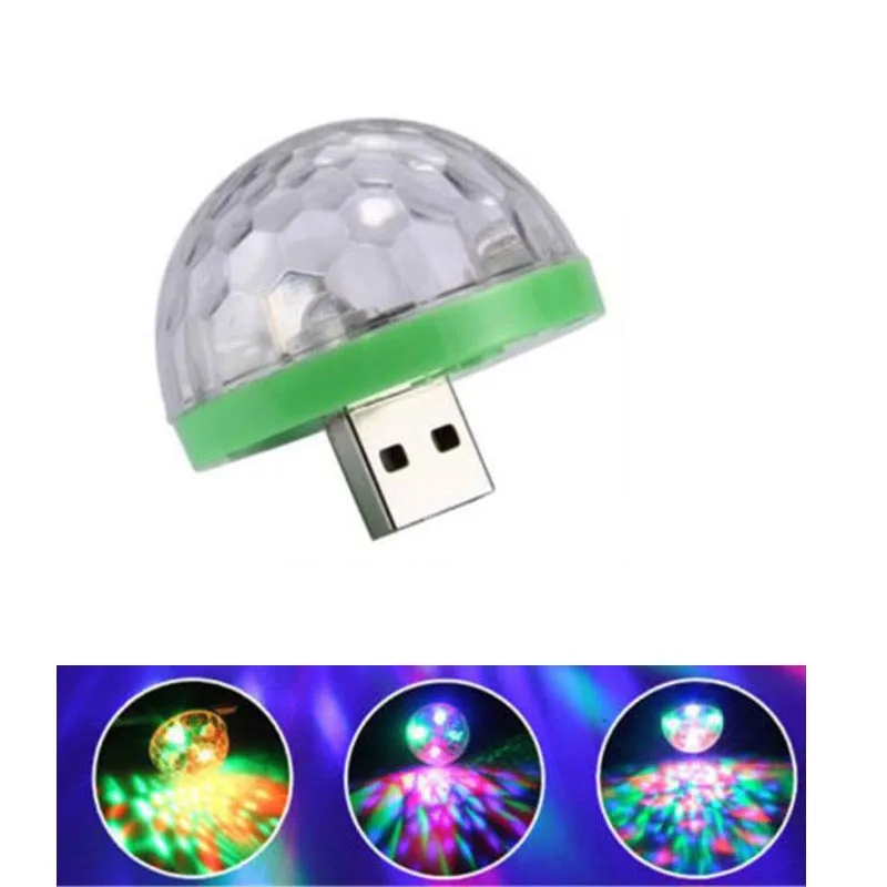 USB Mini Disco Light Ball Portable Led KTV Holiday Party Atmosphere Interior Colorful Decor Home Lamp W28
