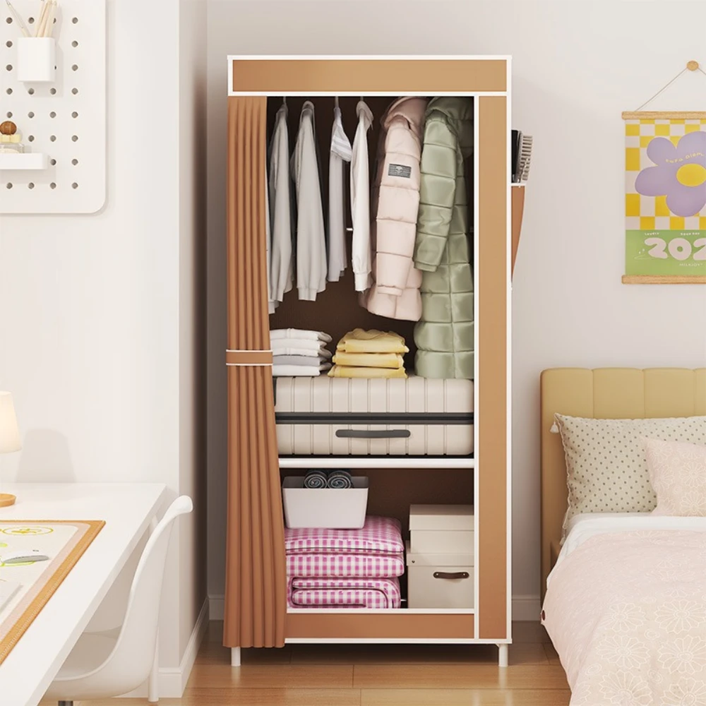 Clothing Storage Cabinet Multi Layer Simple Fabric Wardrobes Household Foldable Clothing Hanger Bedroom Dustproof Cloth Cabinet storage cabinet cloth wardrobe fabric wardrobe