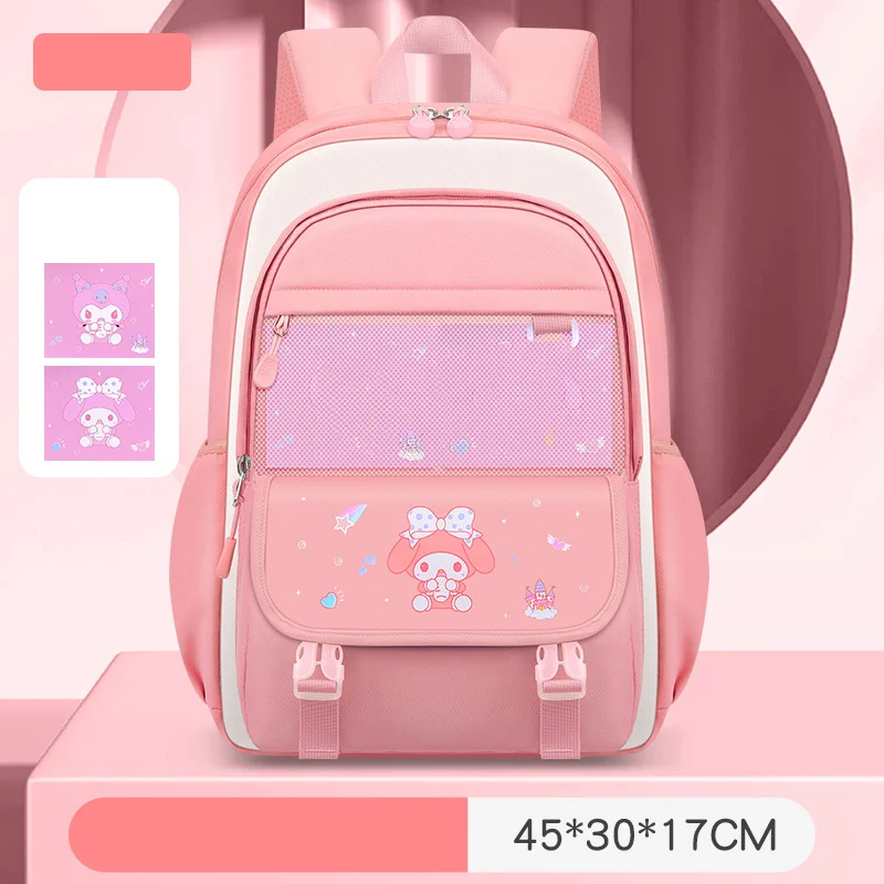 

Kawaii Sanrioed Hello Kitty Kuromi Cinnamoroll Bag Cartoon Backpack Light High Capacity Children Student Girl Festival Gift