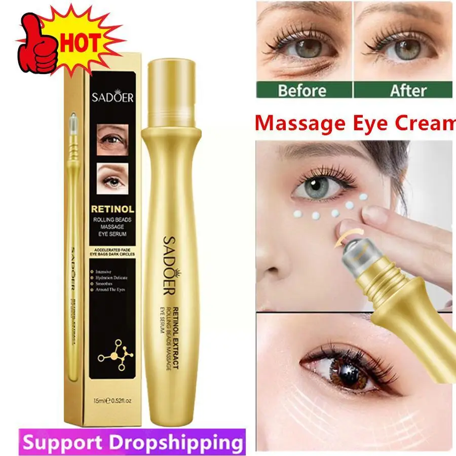 

Retinol Eye Roller Cream Massager Emulsionen Remove Care Health Puffiness Circles Bags Skin Beauty Dark Whitening Moisturiz O6Z6