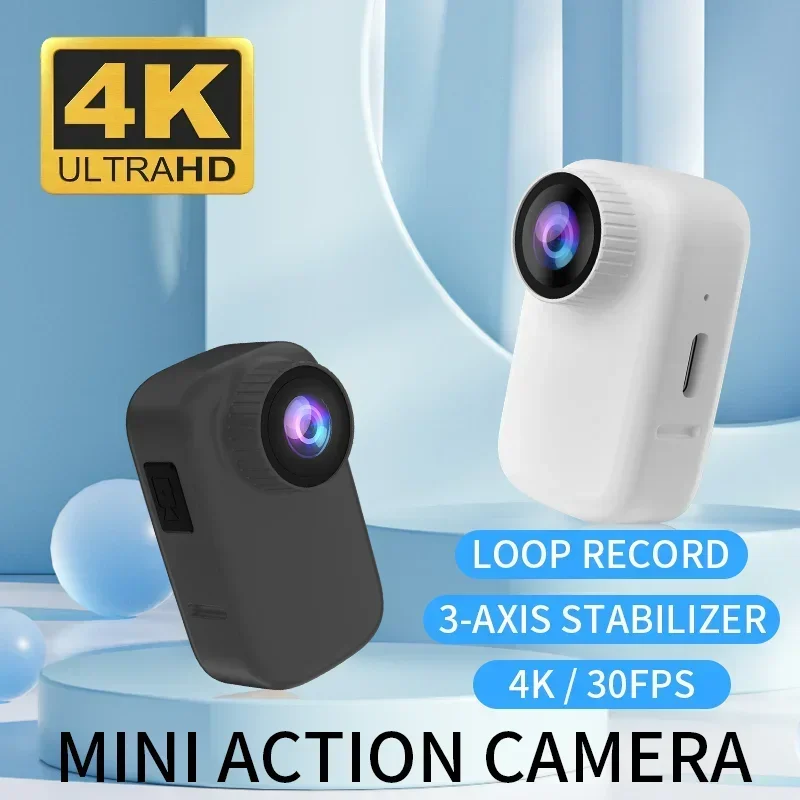 2024 Action Camera 4K HD Video WIFI Thumb Anti-shake Pocket Camera APP Real-time Viewing Vlog Shoot Pet Camera Worn on The Chest 2