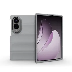 Shockproof Shield Phone Case with TPU Frame and Flannel Lining for Galaxy Z Fold8 Ultra (Gray)