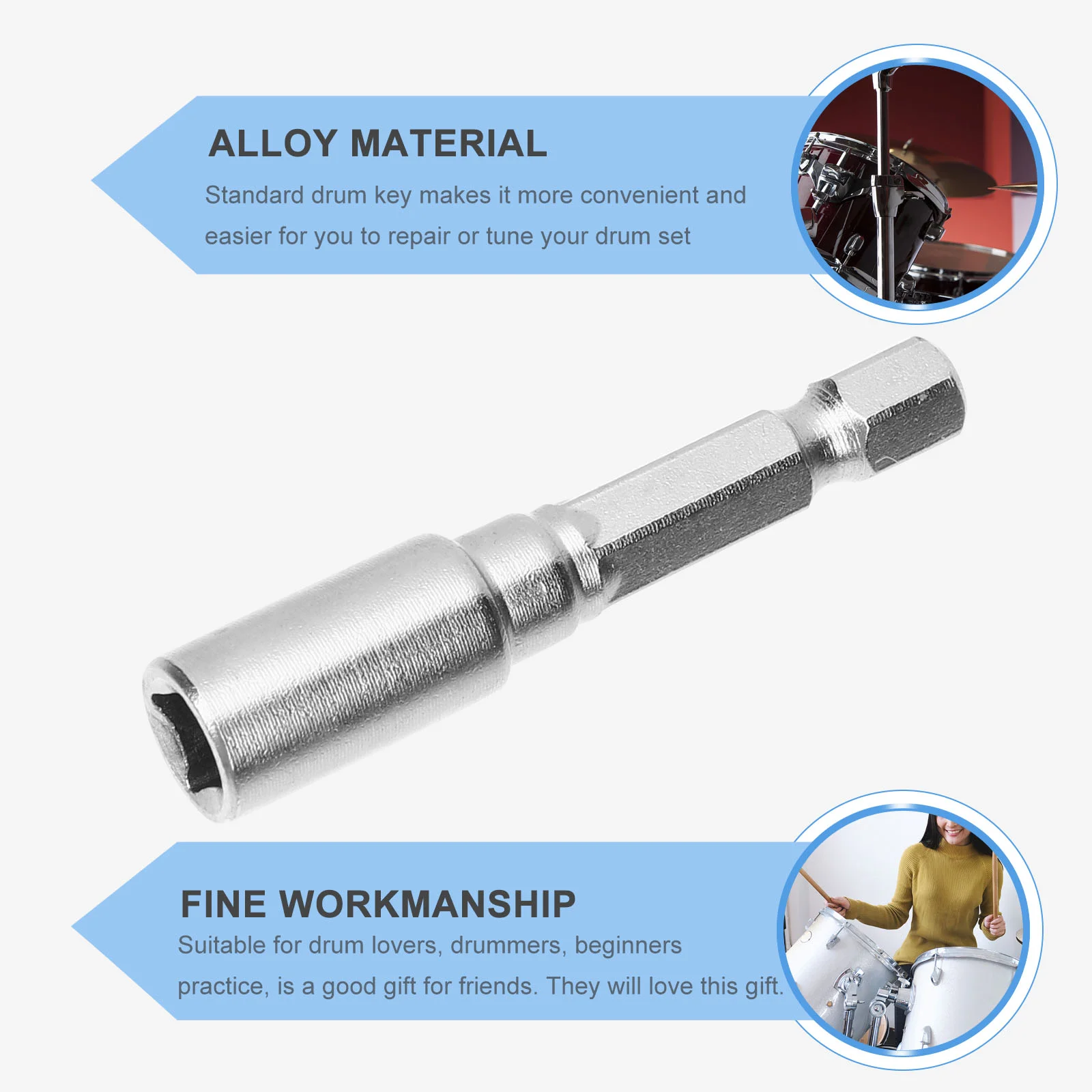 Electric Drum Head Key Metal Drum Key Tool Compact Tuner Alloy Drill Bit Percussion Universal Tuners Parts, drum tuning keys