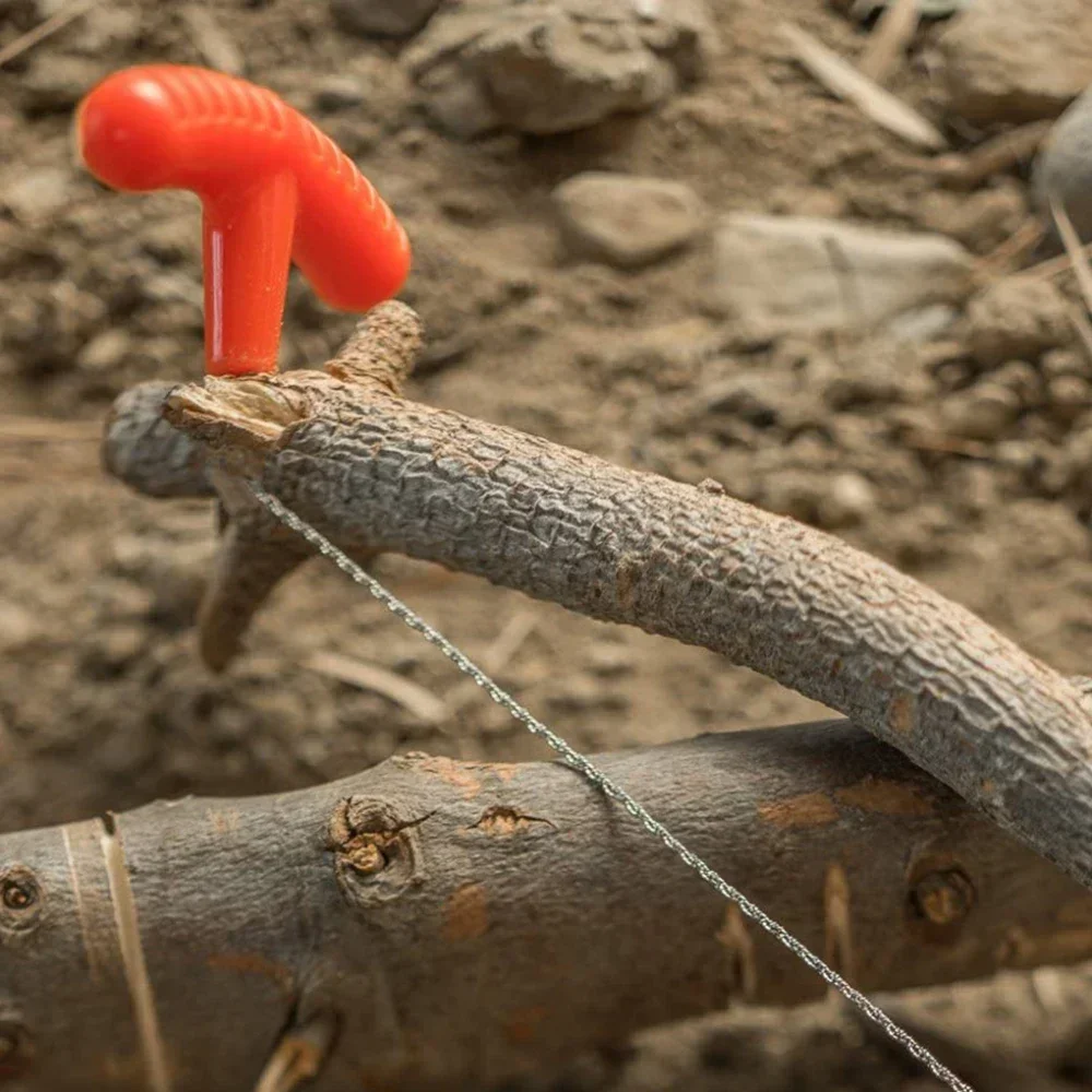 Hand Wire Saw Outdoor Manual Hand Steel Wire Saw Survival Tools Hand Chain Saw Cutter Portable Travel Camping Emergency Gear Steel Wire Kits