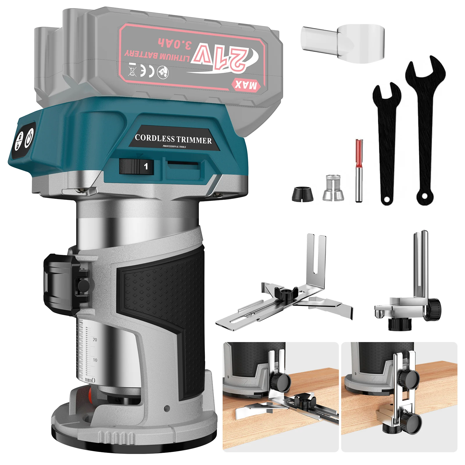 6 Speeds Brushless Electric Trimmer Machine Wood Router Plunge Router Milling Engraving Slotting Machine