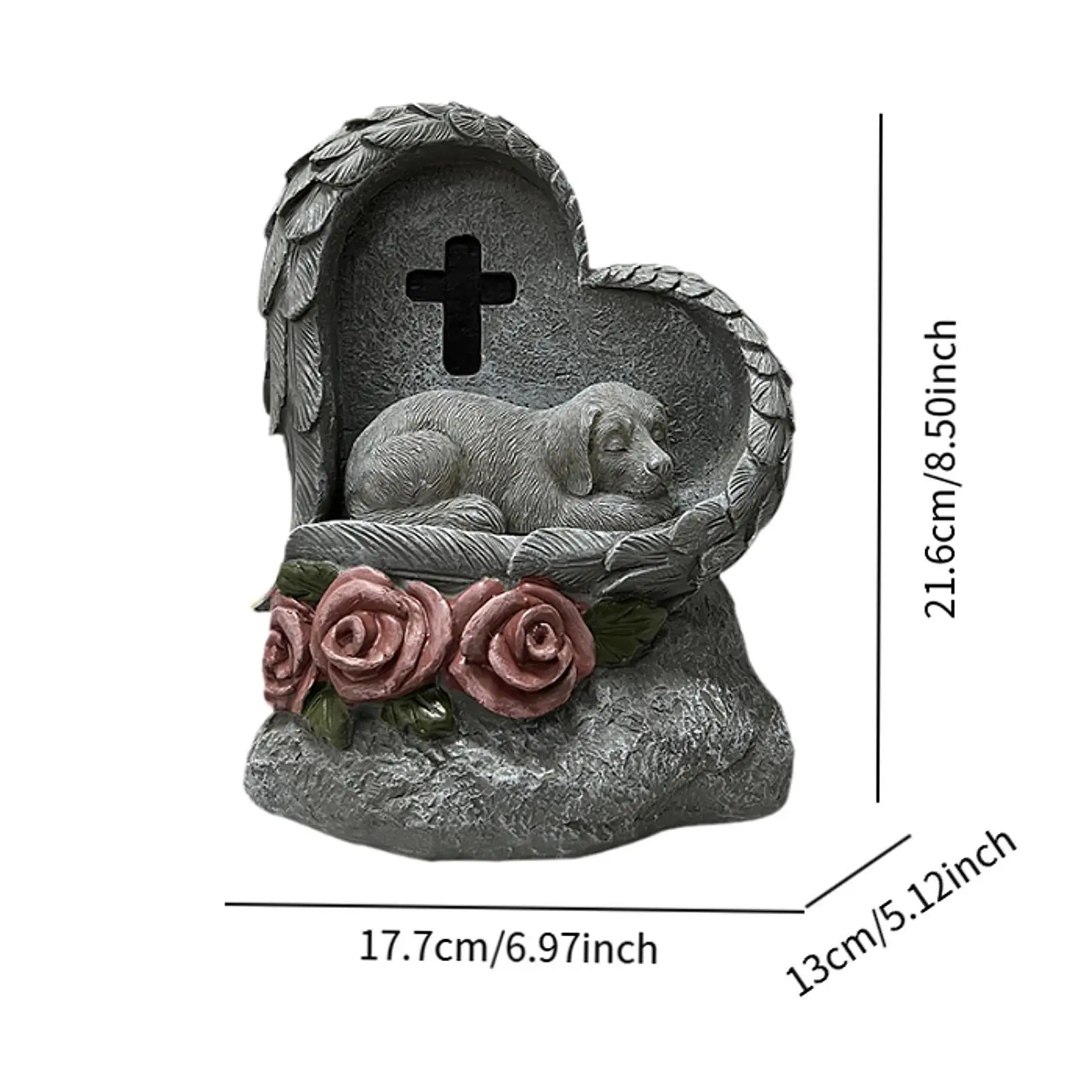 Pet Tombstone Statue Loss of Pet Sympathy Gifts Decorations Grave Marker