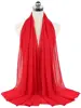 Nouveau foulard en mousseline uni pour femme, prêt-à-porter, hijab instantané, châle musulman, hijabs islamiques, écharpe arabe, foulards pour la tête